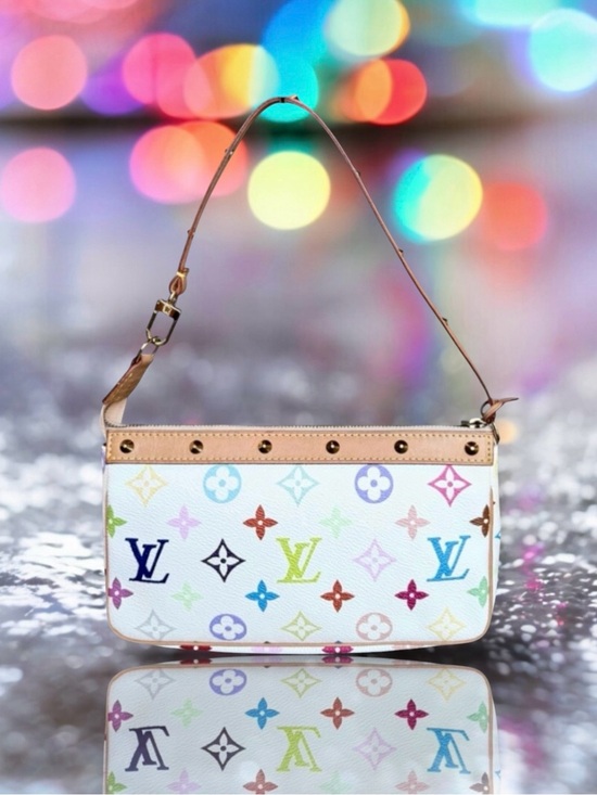 Louis Vuitton Handbags - 💞VINTAGE LOUIS VUITTON x MURAKAMI 1st-Gen White Multicolor Monogram Pochette🌈